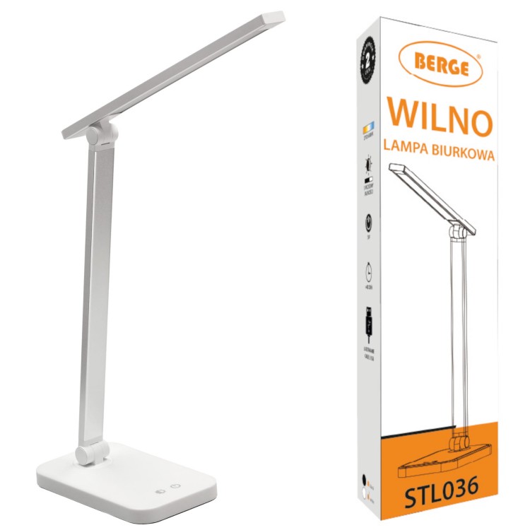 Lampka LED biurkowa 5W WILNO biała