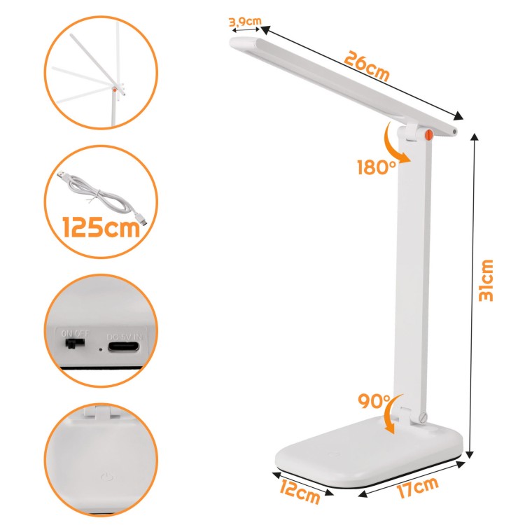 Lampka biurkowa LED na klips HEL - obrazek 2
