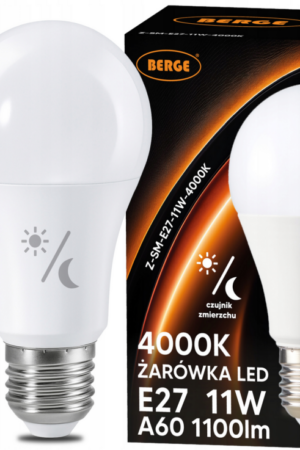 Żarówka LED E27 11W 1110lm 4000K z czujnikiem zmierzchu