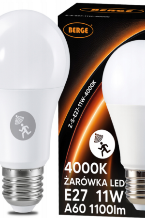 Żarówka LED E27 11W 1055lm 4000K z mikrofalowym czujnikiem PIR