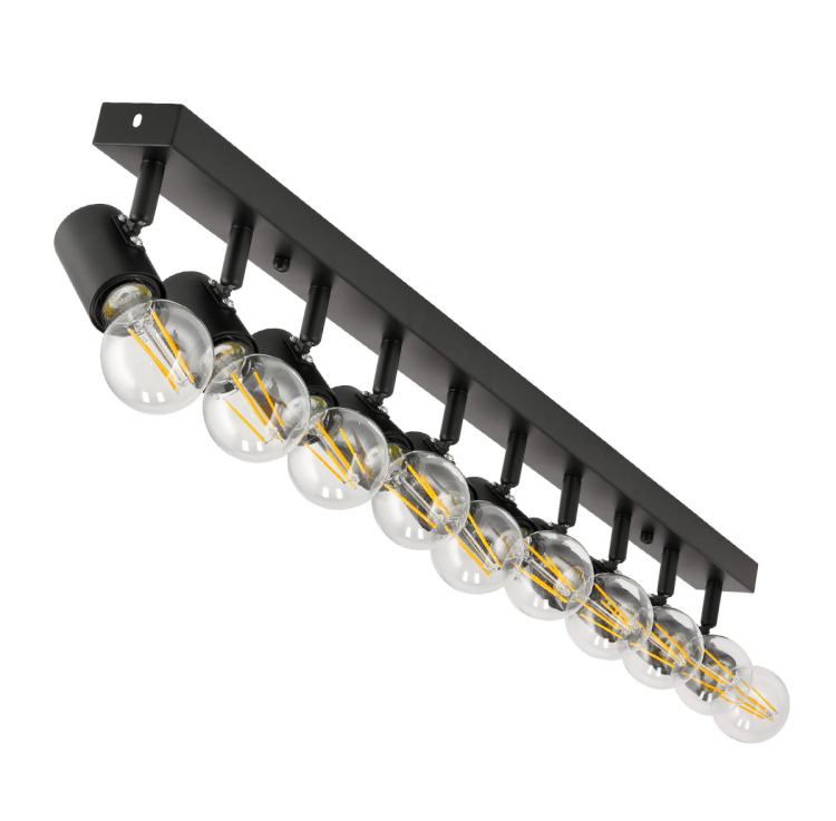 Lampa sufitowa VIKI 10xE27 czarna