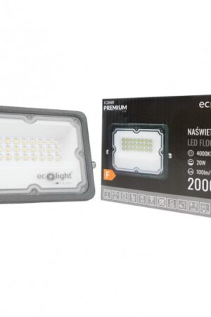 Naświetlacz PREMIUM 20W 2000lm 4000K IP65 NEW