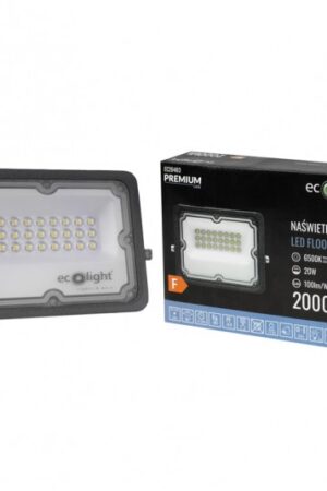 Naświetlacz PREMIUM 20W 2000lm 6500K IP65 NEW