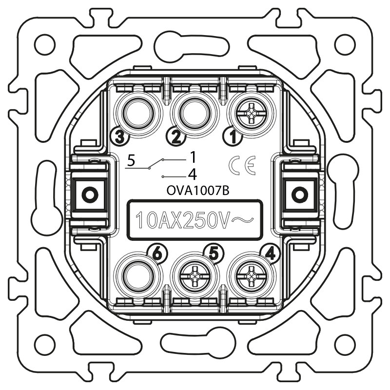 Włącznik schodowy czarny OVAL - obrazek 2
