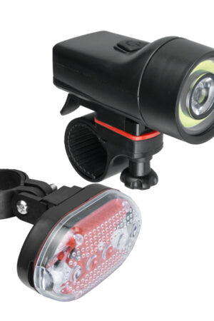 Zestaw lamp rowerowych bateryjnych