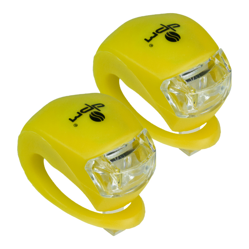 Zestaw lamp rowerowych LED silikonowych