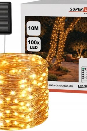 Girlanda solarna 100 LED 10m + pilot