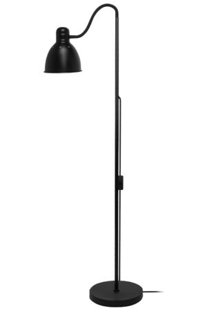 Lampa Podłogowa Czarna Regulowana E27