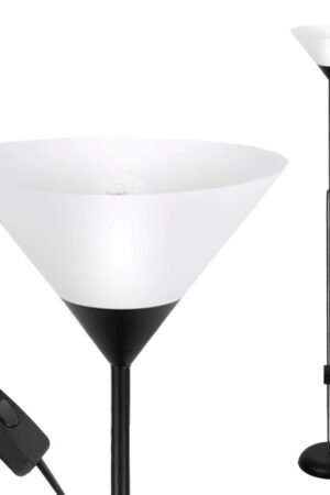 Lampa podłogowa czarna regulowana