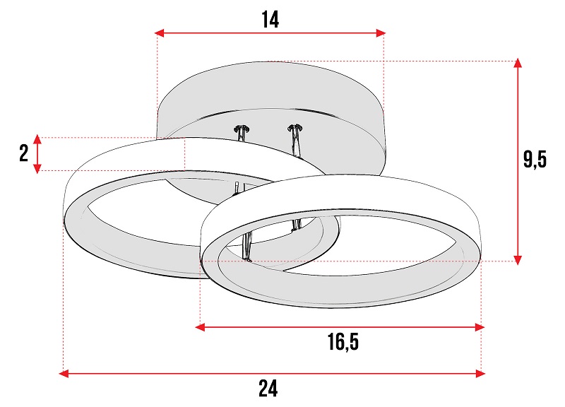 Lampa Sufitowa Wisząca LED 18W Czarna 4000K - obrazek 5