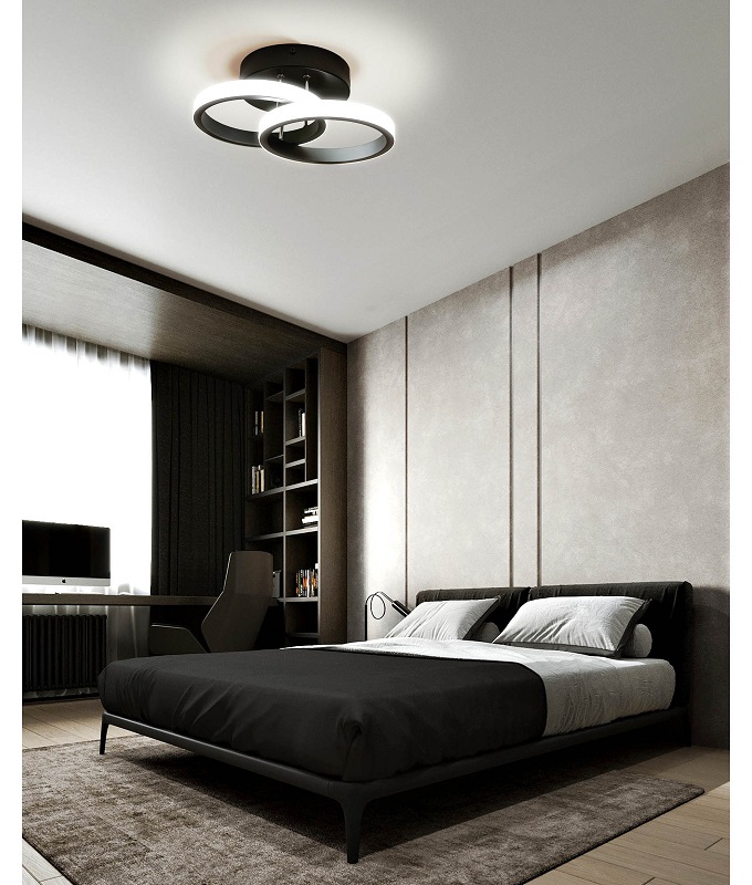 Lampa Sufitowa Wisząca LED 18W Czarna 4000K - obrazek 4