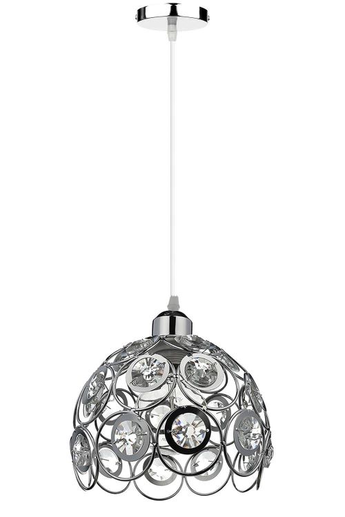 Lampa Wisząca Glamour Chrom 1x E27 - obrazek 2