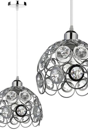 Lampa Wisząca Glamour Chrom 1x E27