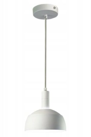 Lampa dekoracyjna wisząca aluminiowa biała E14 
