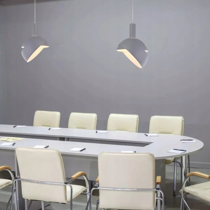 Lampa dekoracyjna wisząca aluminiowa biała E14 - obrazek 4