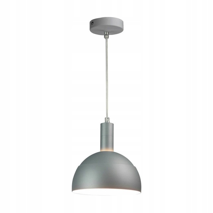 Lampa dekoracyjna wisząca aluminiowa szara E14 - obrazek 2