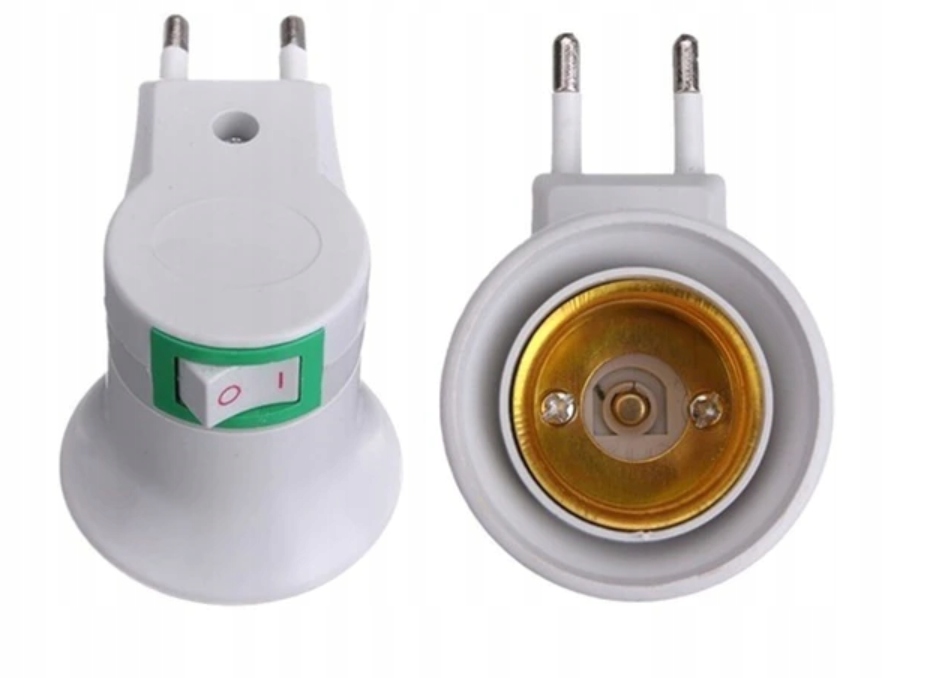 Adapter na żarówkę E27 do gniazdka z wyłącznikiem - obrazek 2