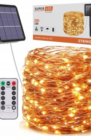 Girlanda solarna 200 LED 20m + pilot