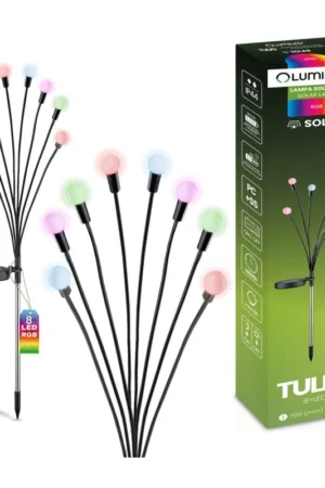 Lampka solarna kolorowe kuleczki RGB