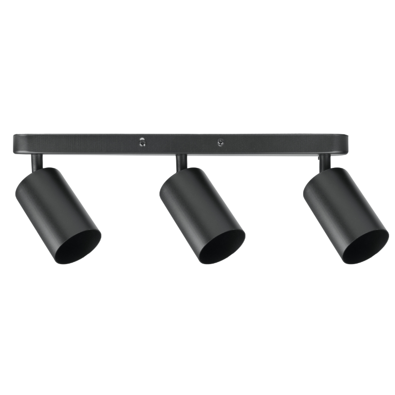 Lampa punktowa 3 x GU10 regulowana, czarna