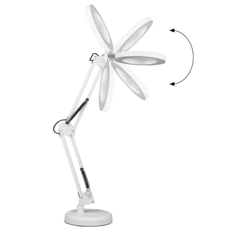 Lampka biurkowa LED z lupą USB 8W 450lm CCT biała - obrazek 5