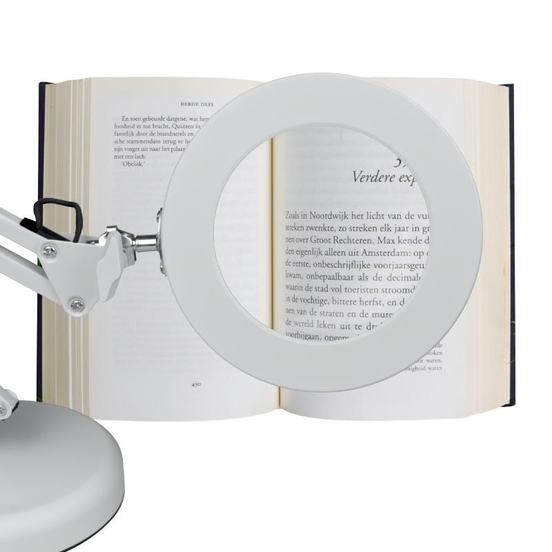 Lampka biurkowa LED z lupą USB 8W 450lm CCT biała - obrazek 7