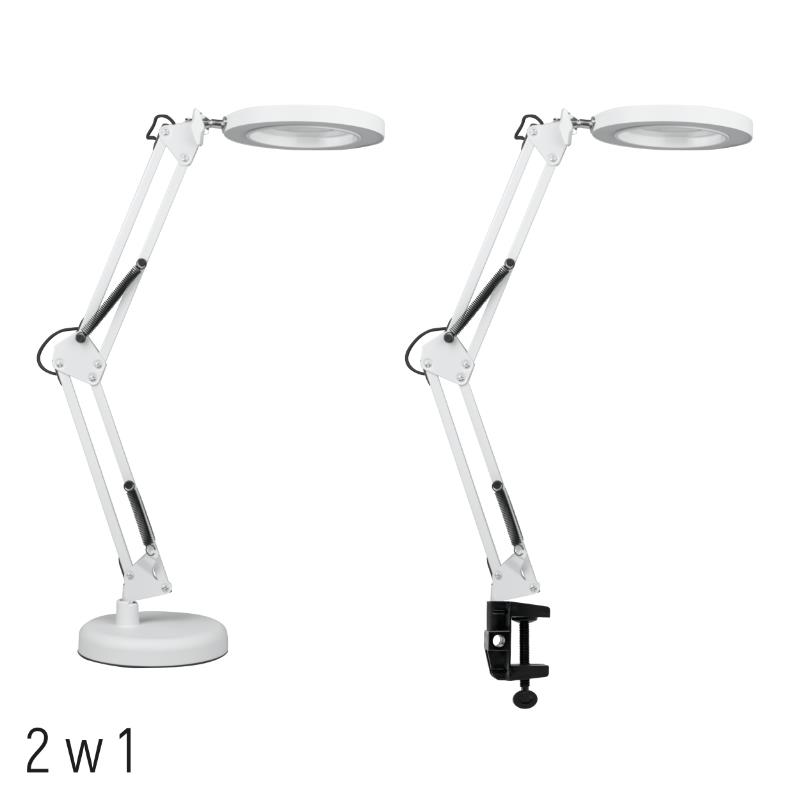 Lampka biurkowa LED z lupą USB 8W 450lm CCT biała - obrazek 8