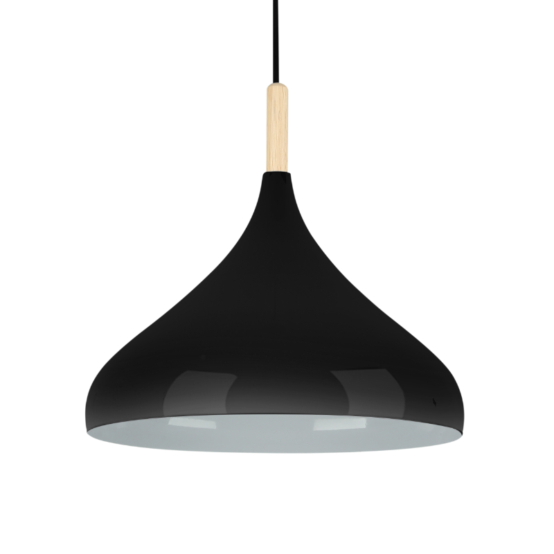 Oprawa wisząca 1 x E27, czarna lampa - obrazek 2
