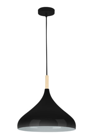 Oprawa wisząca 1 x E27, czarna lampa