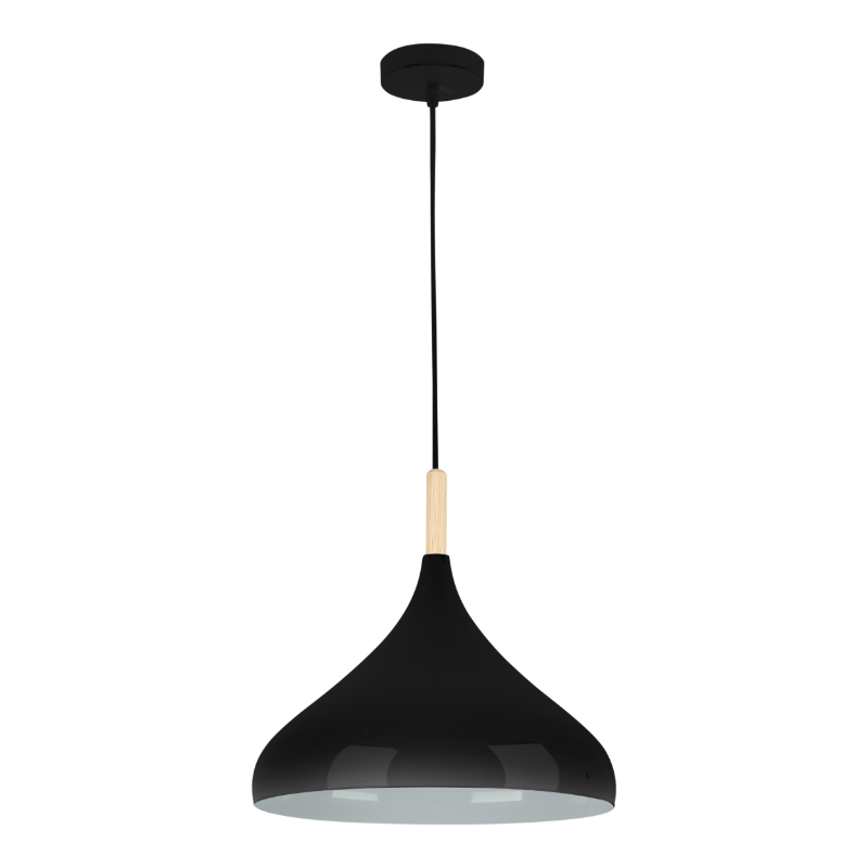 Oprawa wisząca 1 x E27, czarna lampa
