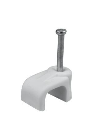 Uchwyt na kabel płaski 2x1mm2 biały