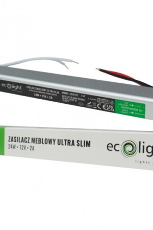 Zasilacz meblowy SLIM 24W 12V 2A IP20 192x18x18mm