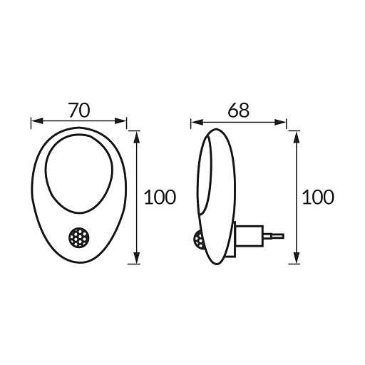 Lampa wtykowa LED LULEK PIR 4000K 1W 40lm - obrazek 2