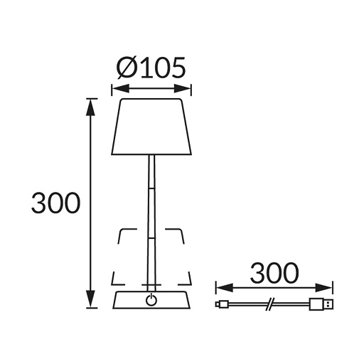 Lampka stołowa LED SMART ściemnialna 4000K czarny/biały - obrazek 4