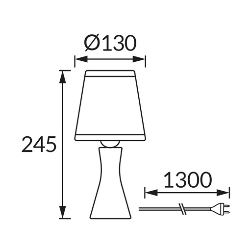 Lampa stołowa POLINA E14 biała - obrazek 2