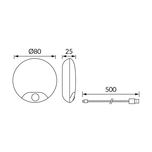 Oprawa meblowa LED PIR 4000K 40lm okrągła - obrazek 3