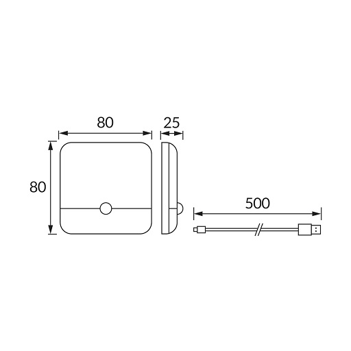 Oprawa meblowa LED PIR 4000K 40lm kwadrat - obrazek 3