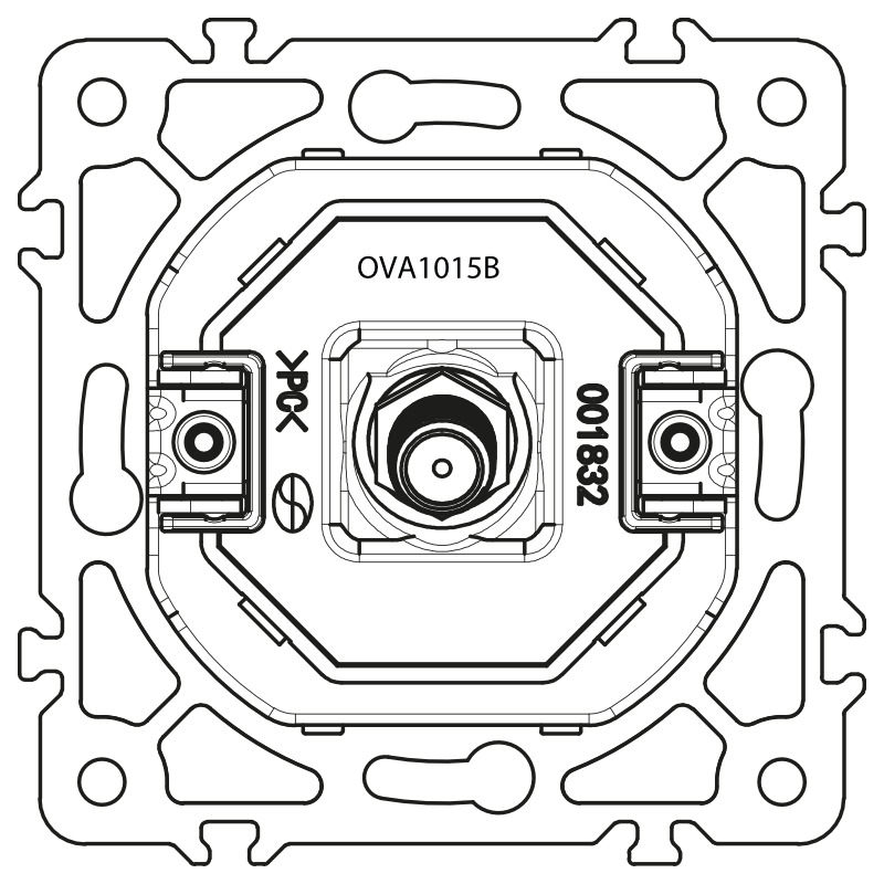 Gniazdo SAT białe OVAL - obrazek 3