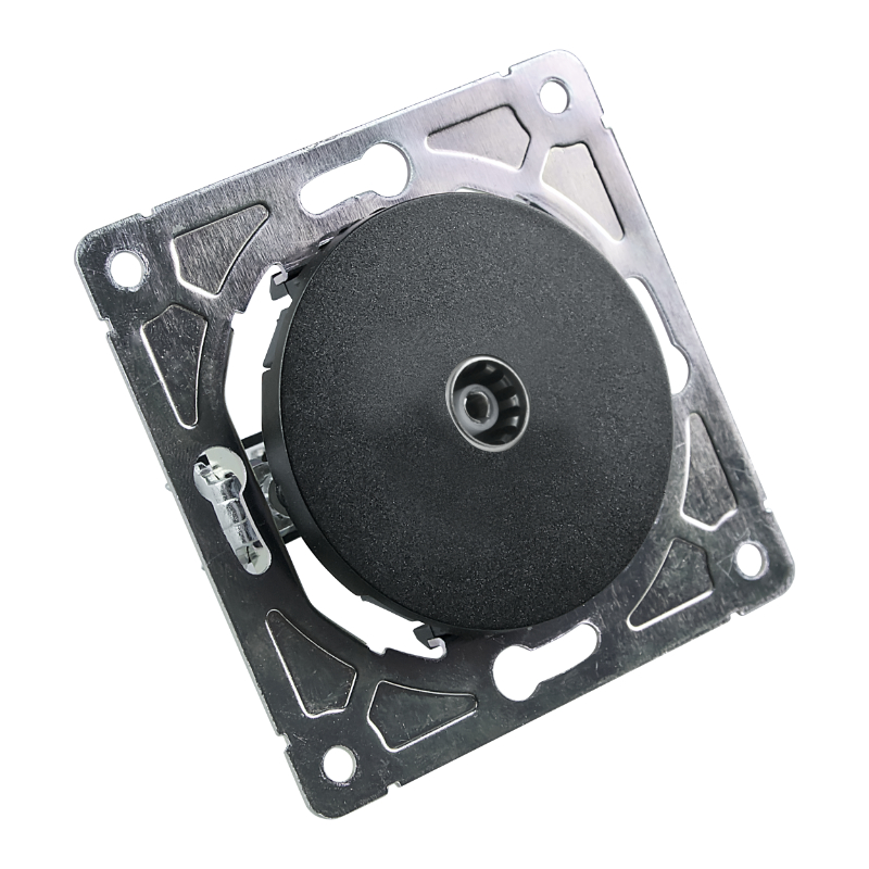 Gniazdo TV czarne OVAL - obrazek 2