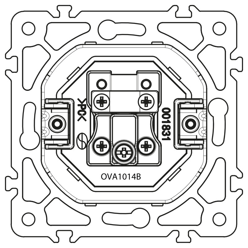 Gniazdo TV czarne OVAL - obrazek 4