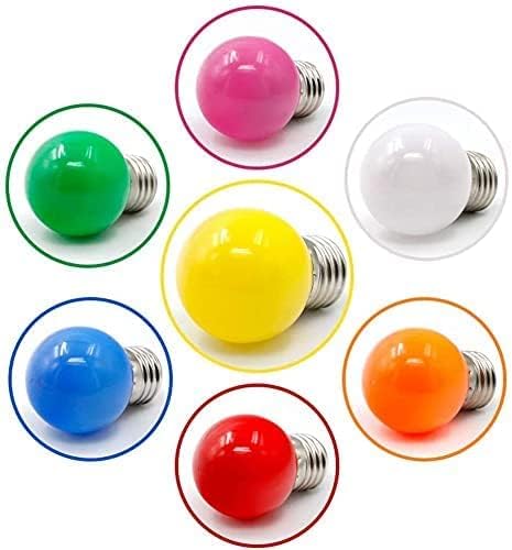 Kolorowe żarówki LED E27 3W 240lm