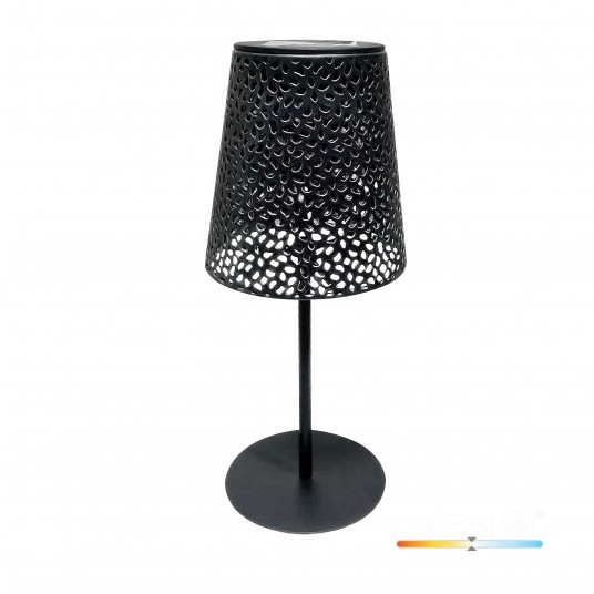 Lampa ogrodowa Solar LED LUVETRA 4000K IP44 czarna