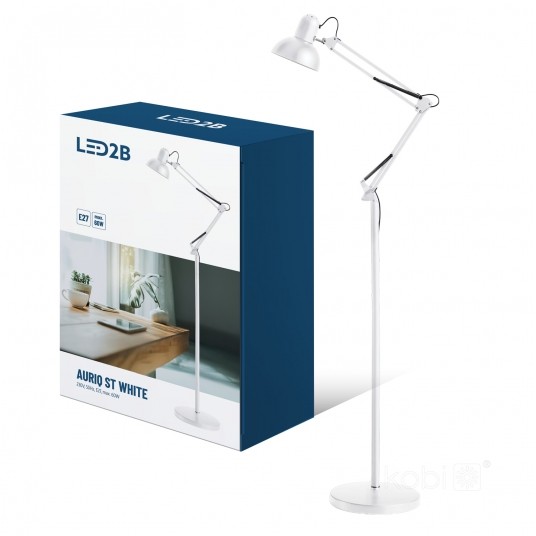 Lampa podłogowa AURIQ ST 1xE27 biała