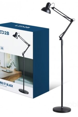 Lampa podłogowa AURIQ ST 1xE27 czarna