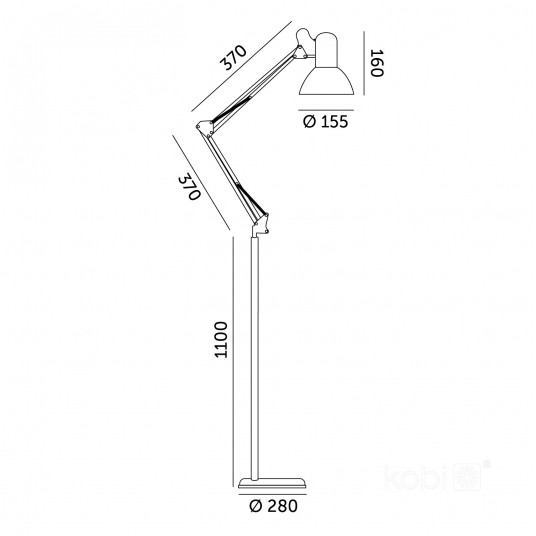 Lampa podłogowa AURIQ ST 1xE27 biała - obrazek 4