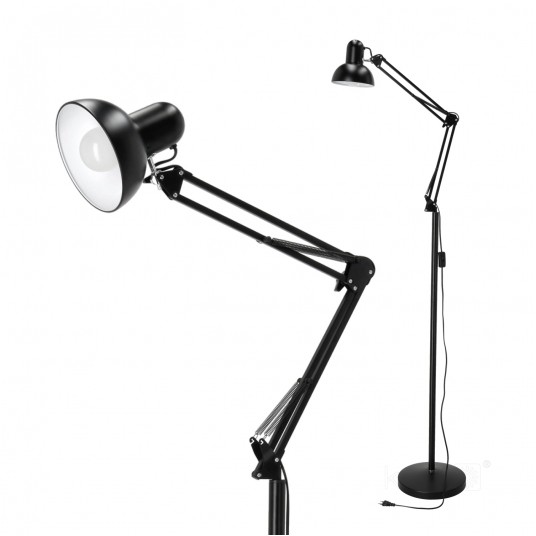 Lampa podłogowa AURIQ ST 1xE27 czarna - obrazek 2