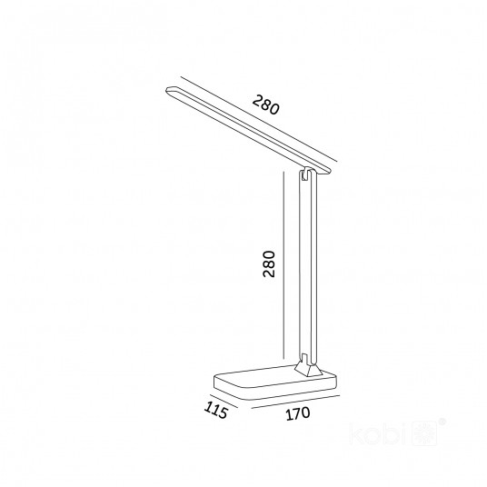 Lampka biurkowa LED NOBLITE N 7W 3CCT czarna - obrazek 5