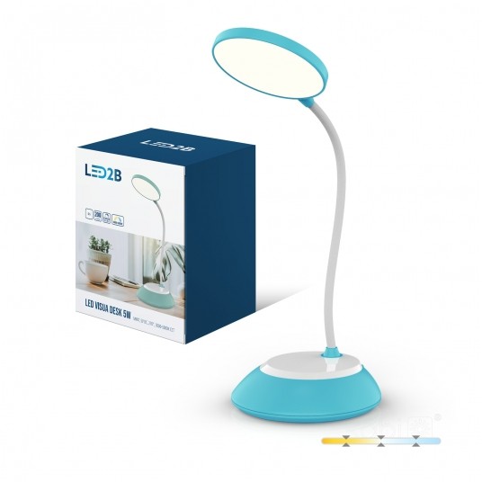 Lampka biurkowa LED VISUA DESK 5W niebieska