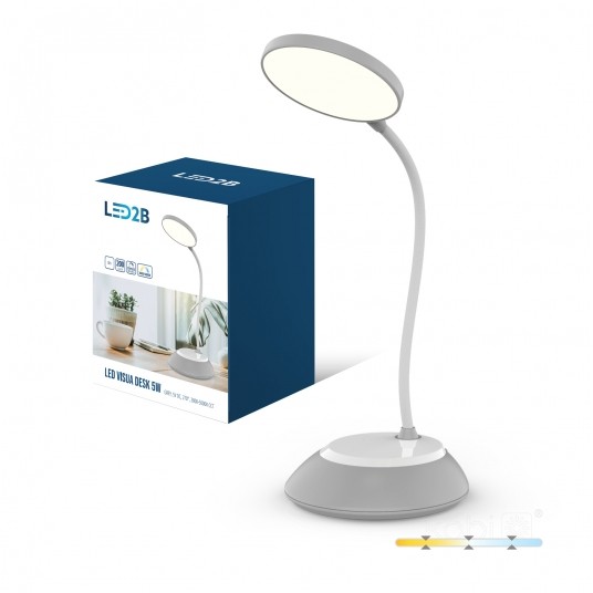 Lampka biurkowa LED VISUA DESK 5W szara