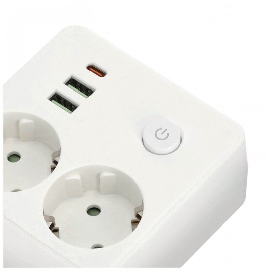 Rozgałęźnik LINEA PRO FL2 2gn+2USB/1USB-C biały - obrazek 4